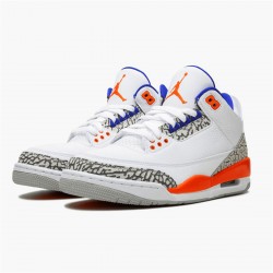PK Sneakers Jordan 3 Retro Knicks White/Old Royal-University Orange-Tech Grey 136064-148